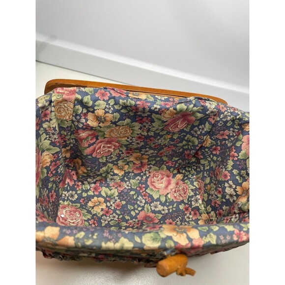 Longaberger 1991 Mothers Day LID Purse Basket / Floral Fabric Liner (Retired) - Picture 8 of 13